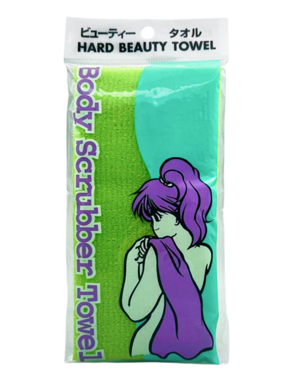 Bath Towel Мочалка-полотенце для душа с пилинг-эффектом / Nylon Long Exfoliating Towel, жесткая, зелёный 573420 28179 