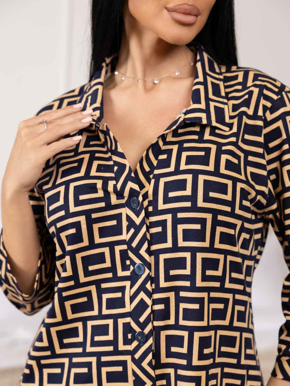 Текс-плюс Халат 573469 НФ-00245852 Синий,бежевый