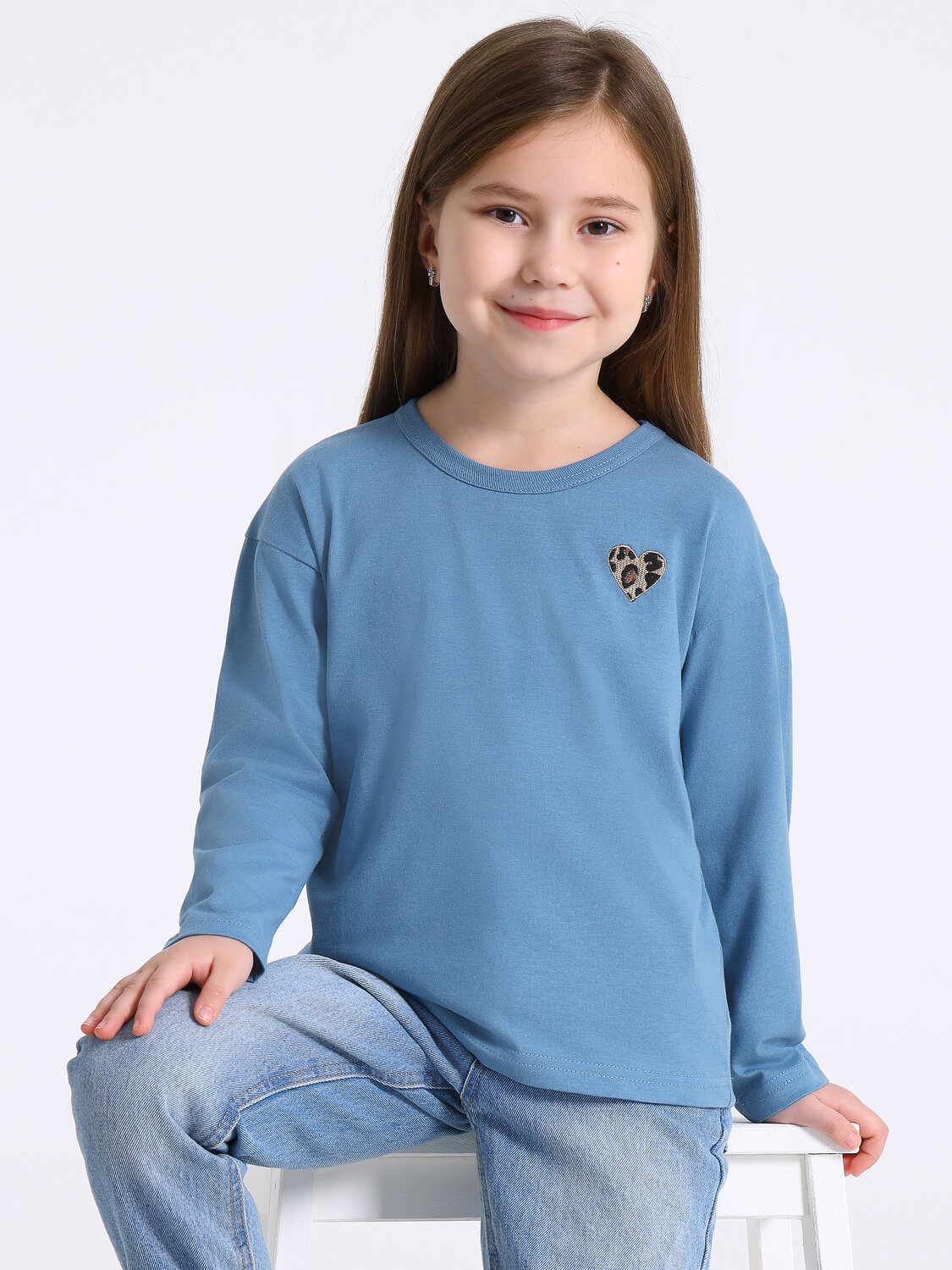 Апрель Лонгслив 573560 1ДДЛД4895001 серо-голубой