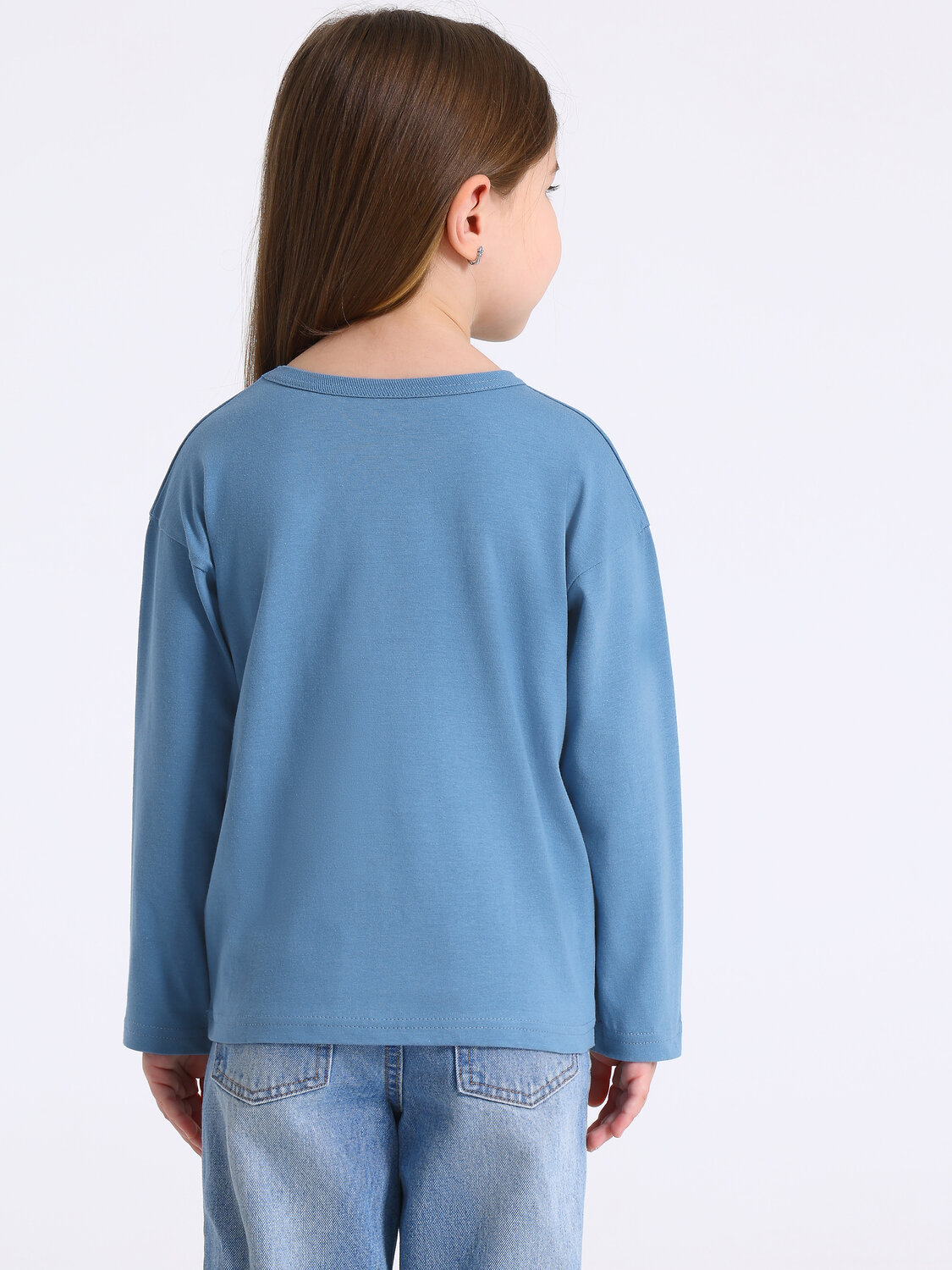 Апрель Лонгслив 573560 1ДДЛД4895001 серо-голубой
