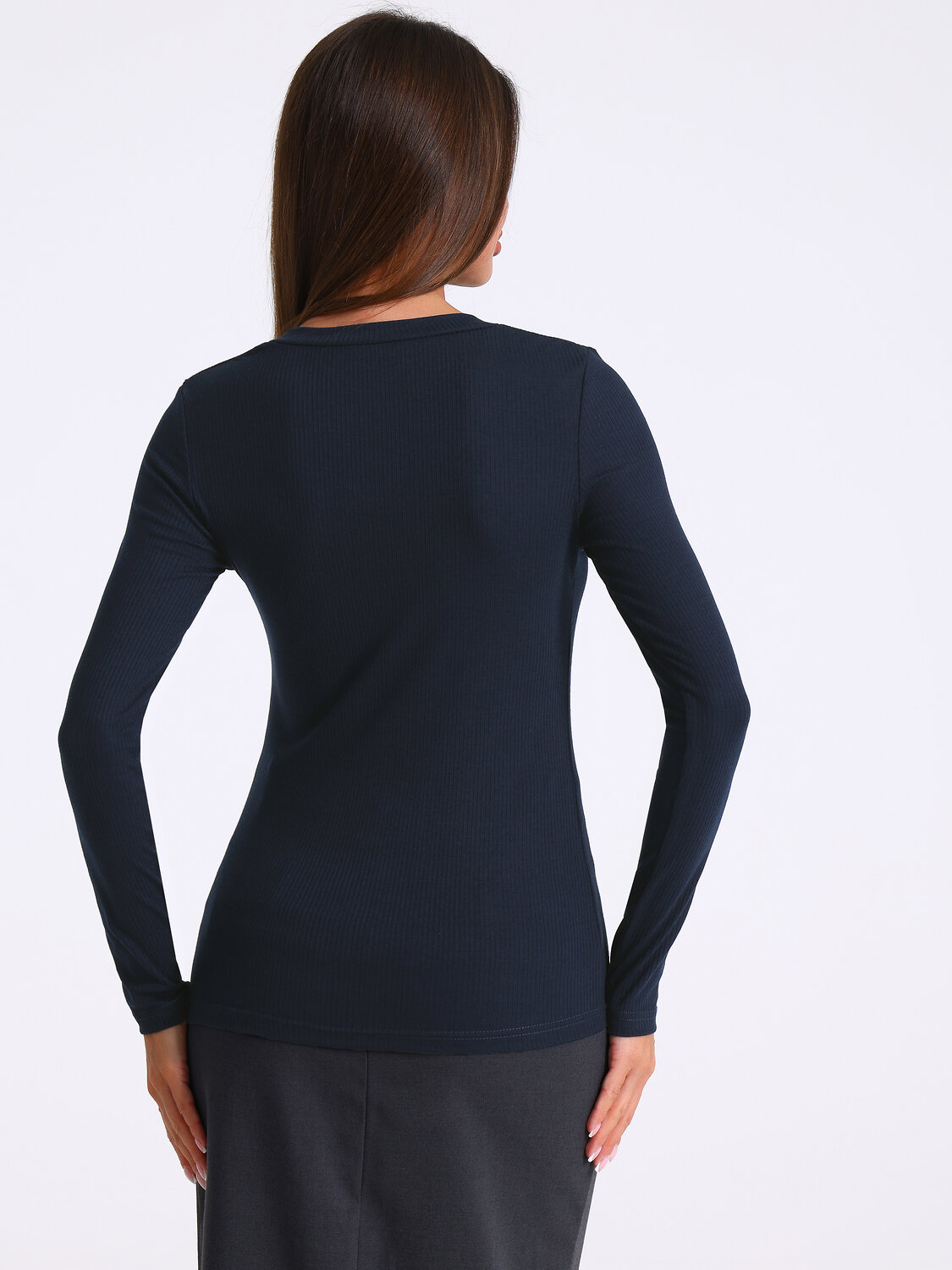 Апрель Лонгслив 573586 1ЖДЛД5033423 темно-синий