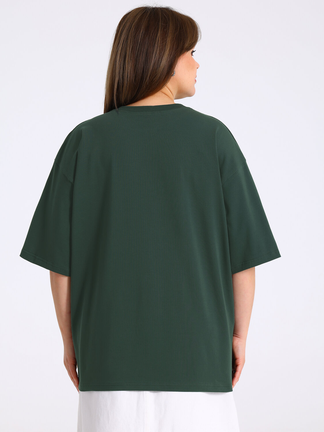 Апрель Футболка 573590 1ЖДФК4825804 темно-зеленый