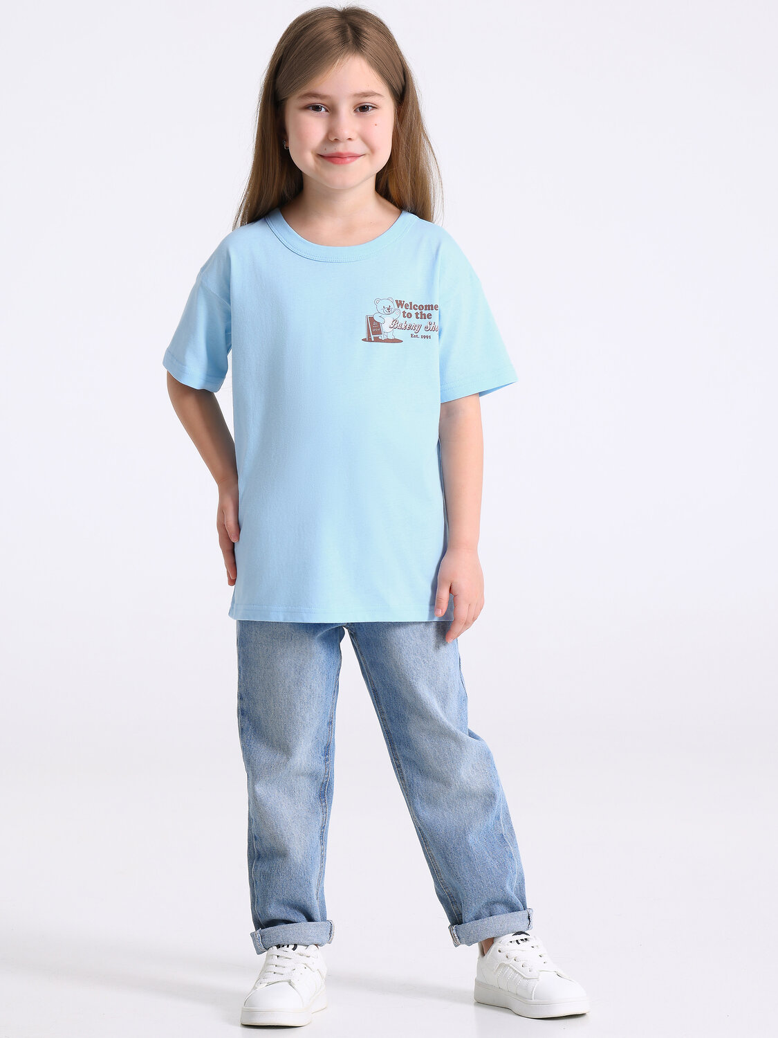 Апрель Футболка 573609 1ДДФК4327001 светло-голубой