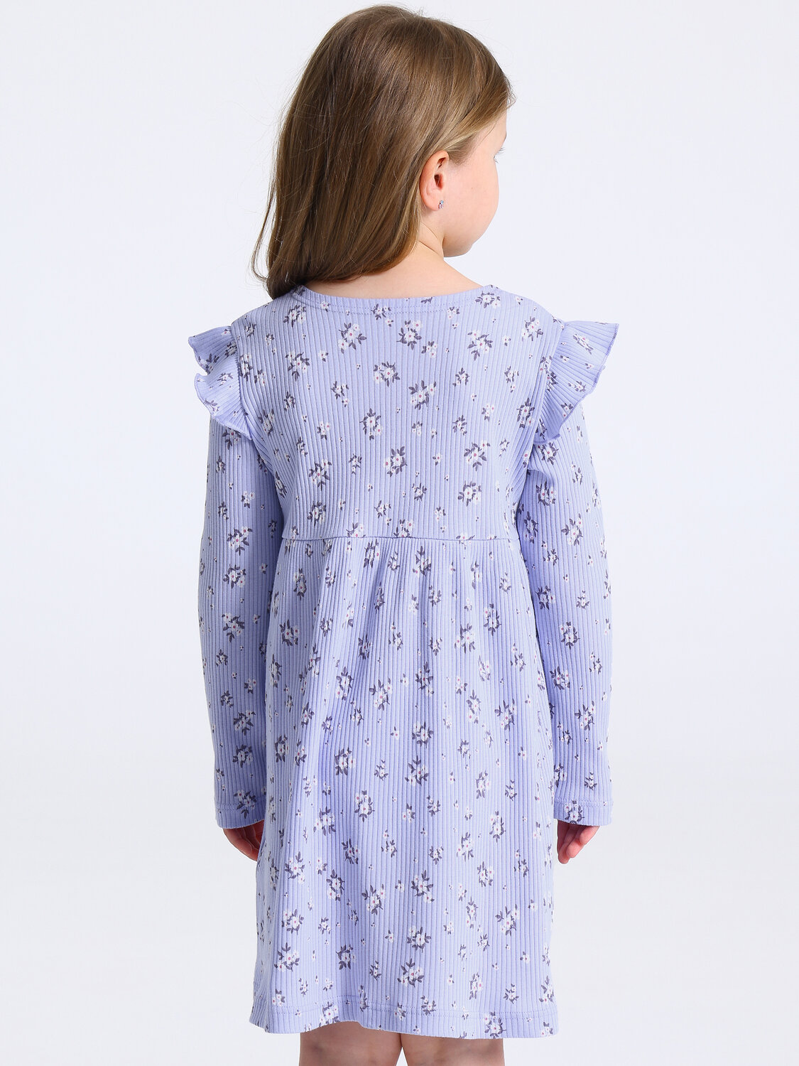 Апрель Платье 573626 1ДПД4966223н белые цветочки на сиреневом