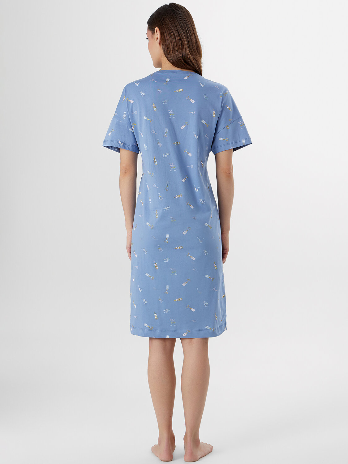 MARK FORMELLE Сорочка 573711 572310 бокальчики на синем