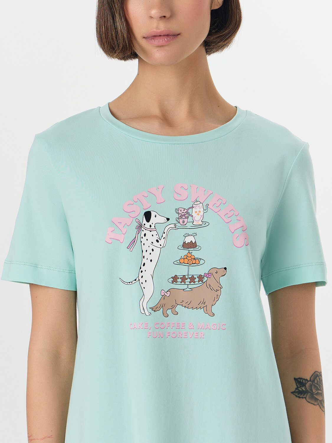 MARK FORMELLE Сорочка 573714 572346 мятный +печать