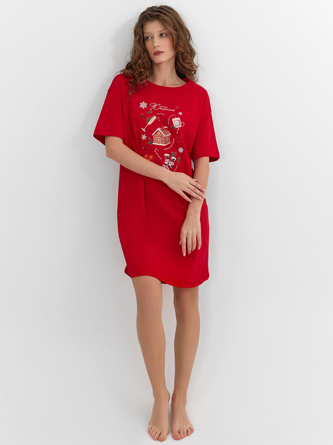 MARK FORMELLE Сорочка 573720 572371 красный +печать