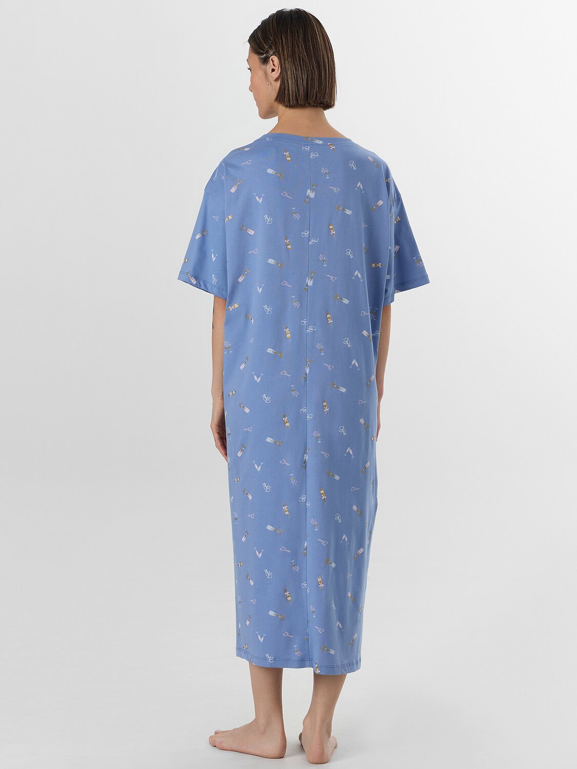 MARK FORMELLE Сорочка 573723 572396 бокальчики на синем