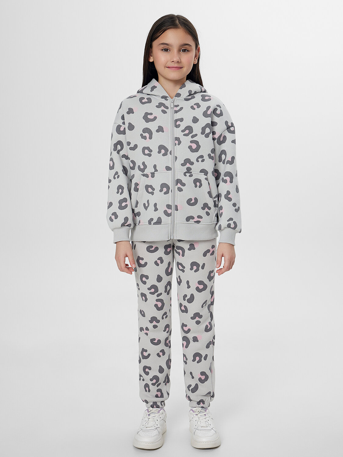 MARK FORMELLE Толстовка 573724 167737/1 леопард на св.сером