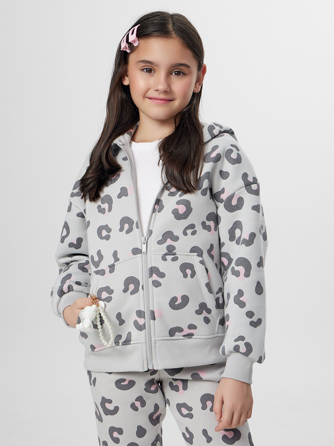 MARK FORMELLE Толстовка 573724 167737/1 леопард на св.сером