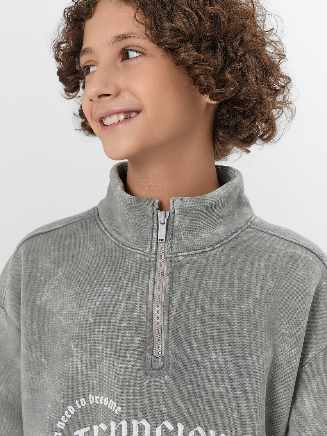 MARK FORMELLE Толстовка 573732 123458 ACID WASH серый +печать