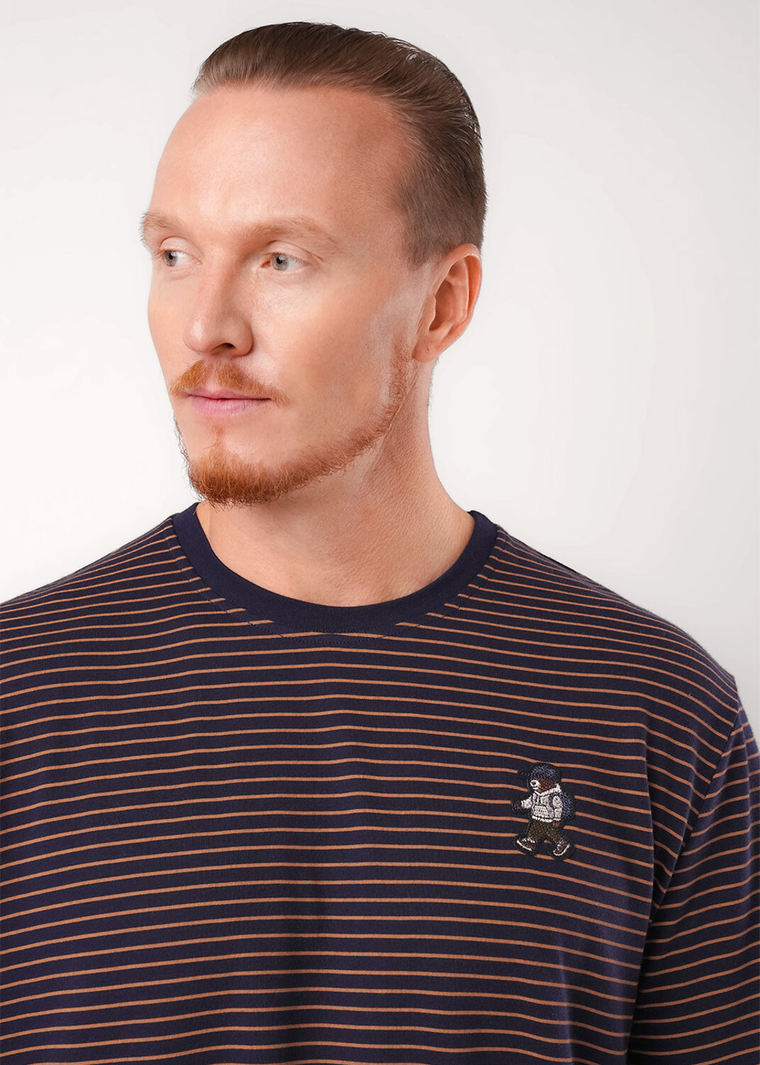 CLEVER Футболка 573839 452301/17кнт т.синий/св.коричневый