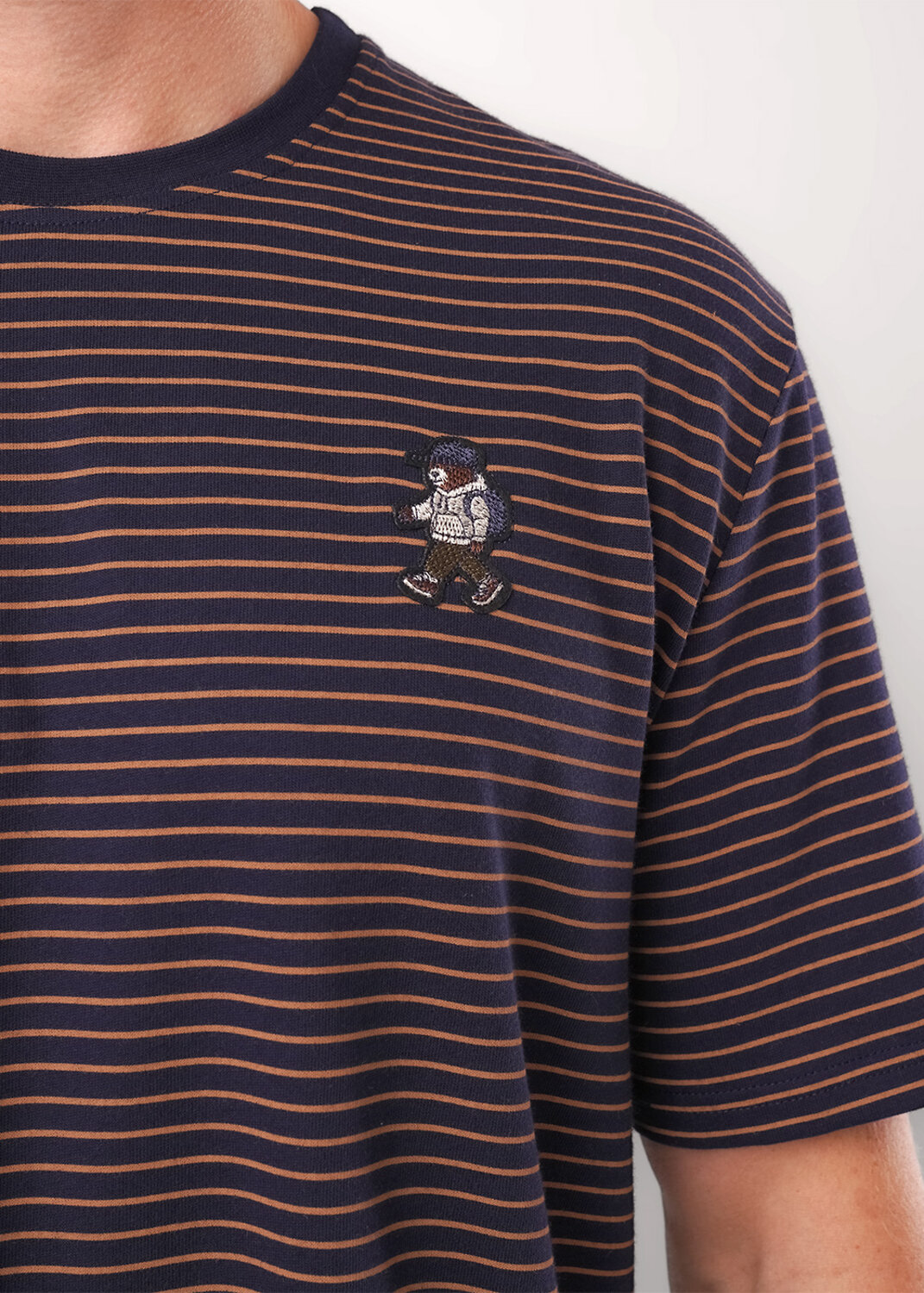 CLEVER Футболка 573839 452301/17кнт т.синий/св.коричневый