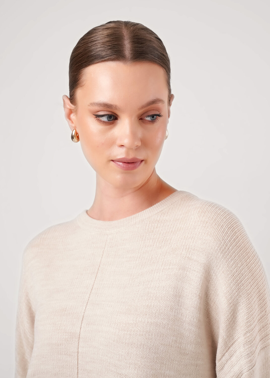 CLEVER Джемпер 573842 154595/192ак меланж бежевый