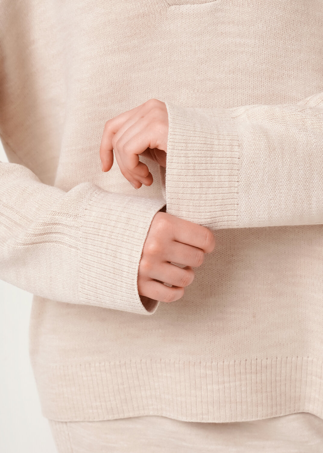 CLEVER Джемпер 573844 154598/192ак меланж бежевый