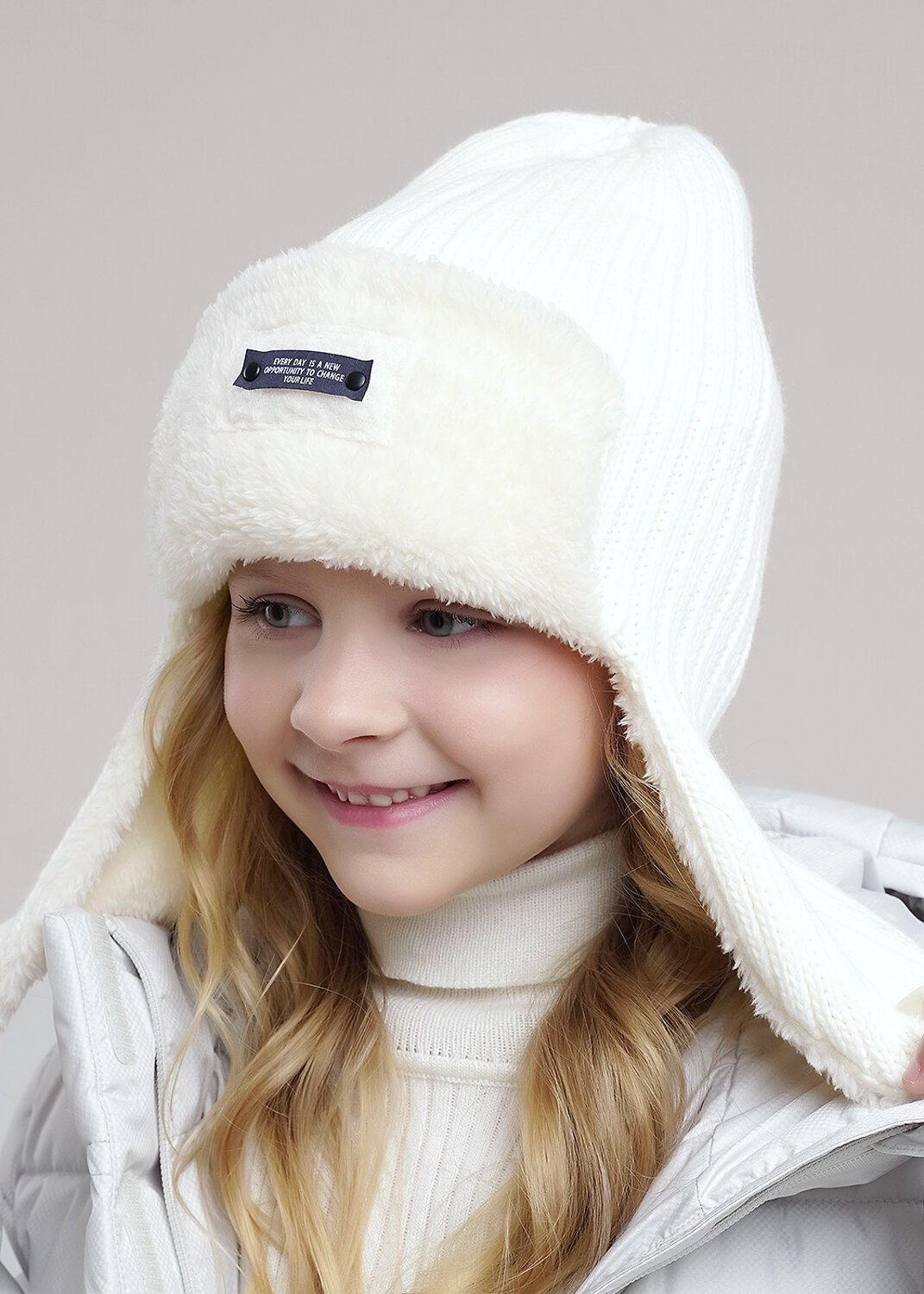 CLEVER Шапка 573852 454520ап мех молочный