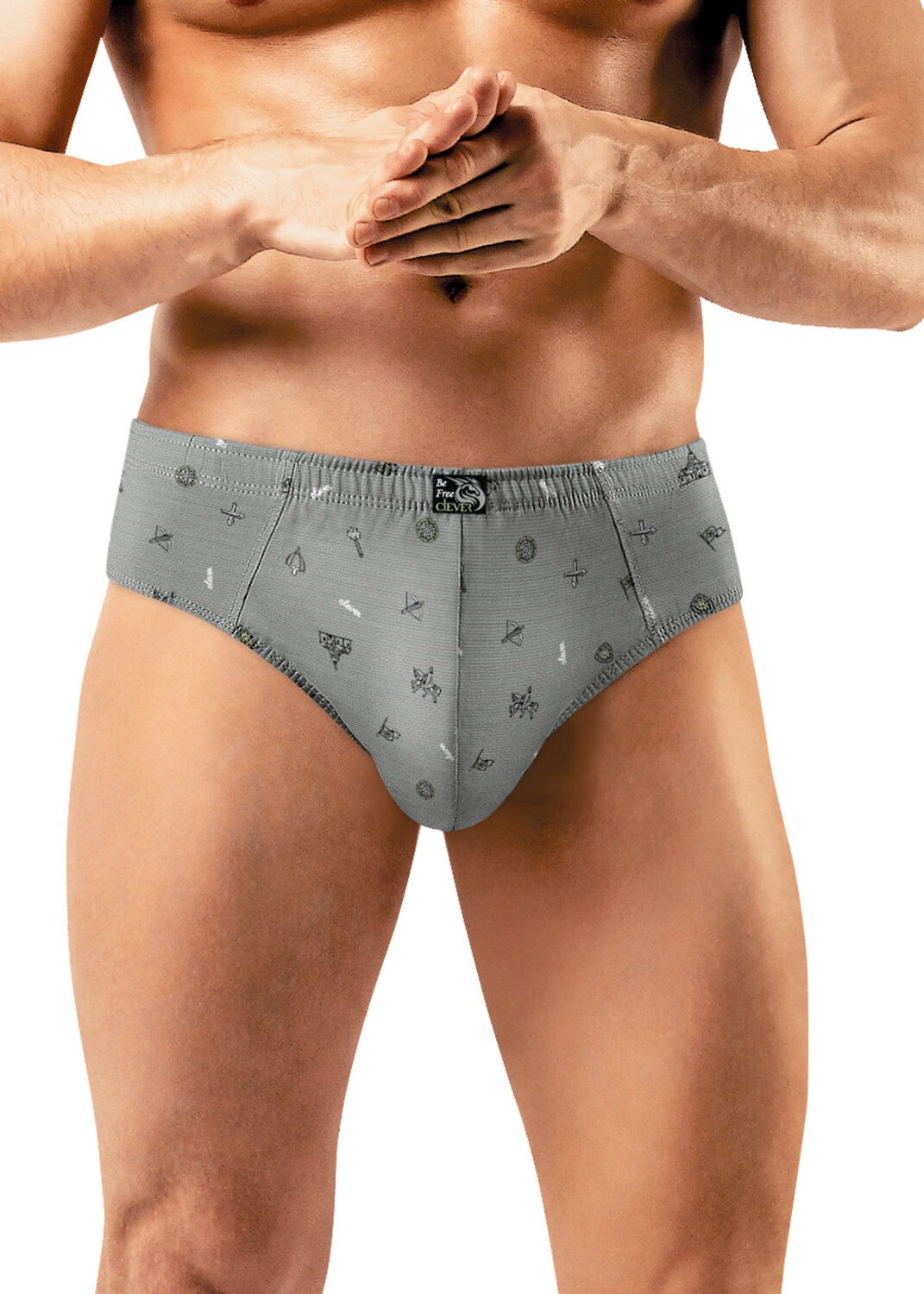 CLEVER Трусы 573872 MC452121 серый/чёрный
