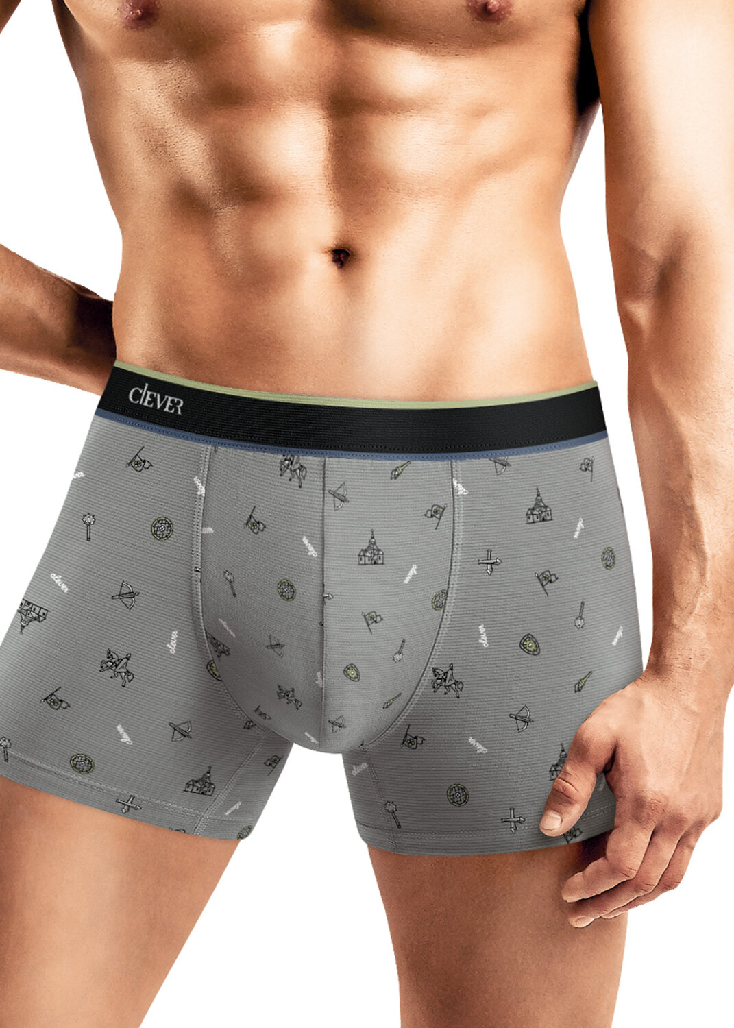 CLEVER Трусы 573873 MSH452123 серый/чёрный