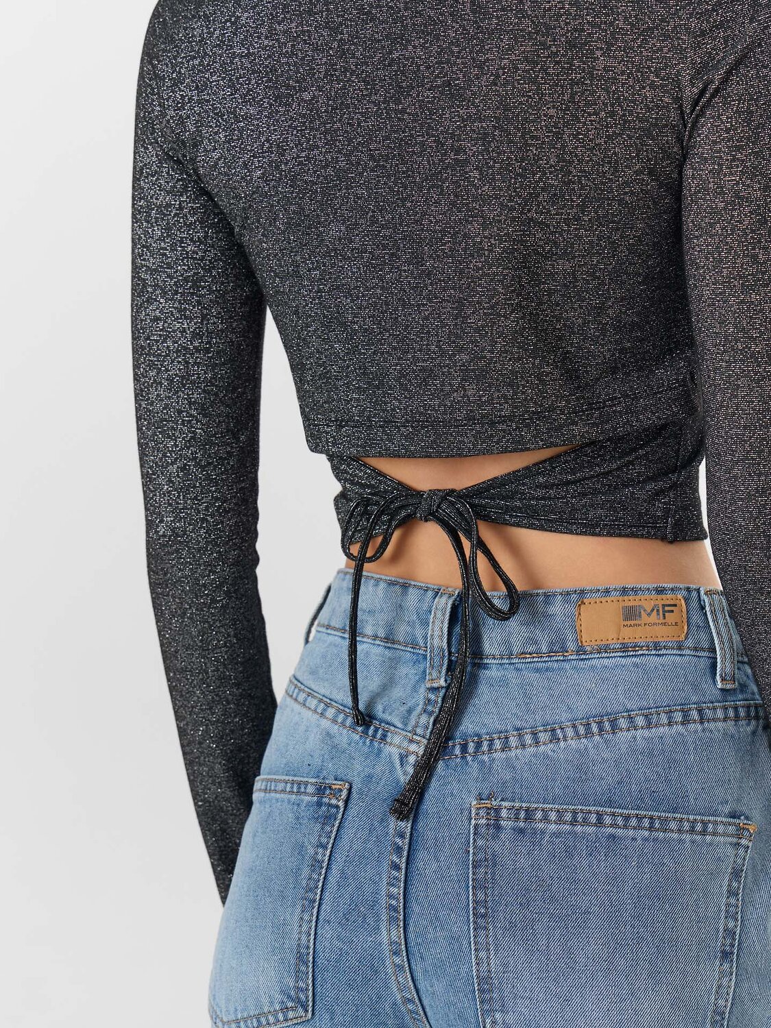 MARK FORMELLE Джемпер 573928 122901 черный с люрексом серебро