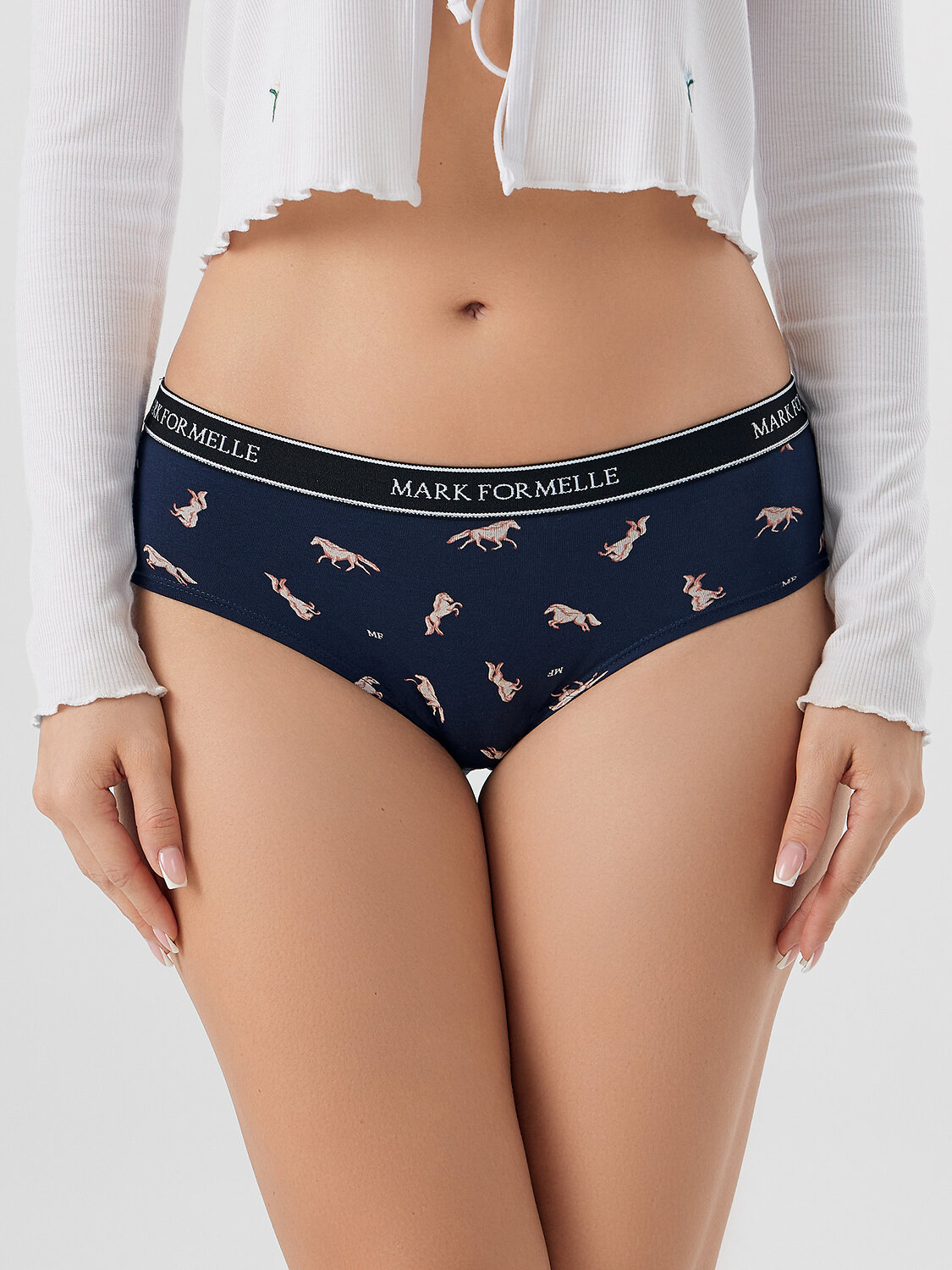 MARK FORMELLE Трусы 574022 412692-1 лошади на синем