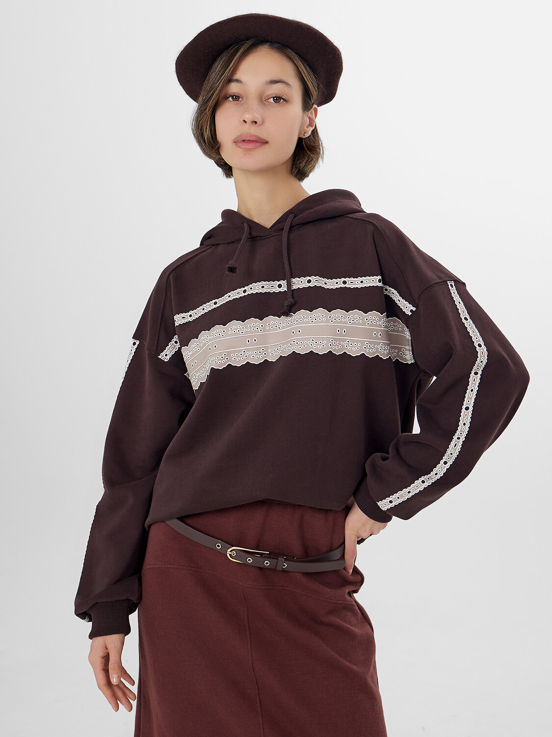 MARK FORMELLE Худи 574110 122954 коричневый +печать