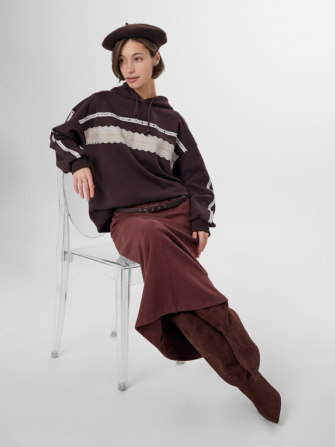 MARK FORMELLE Худи 574110 122954 коричневый +печать