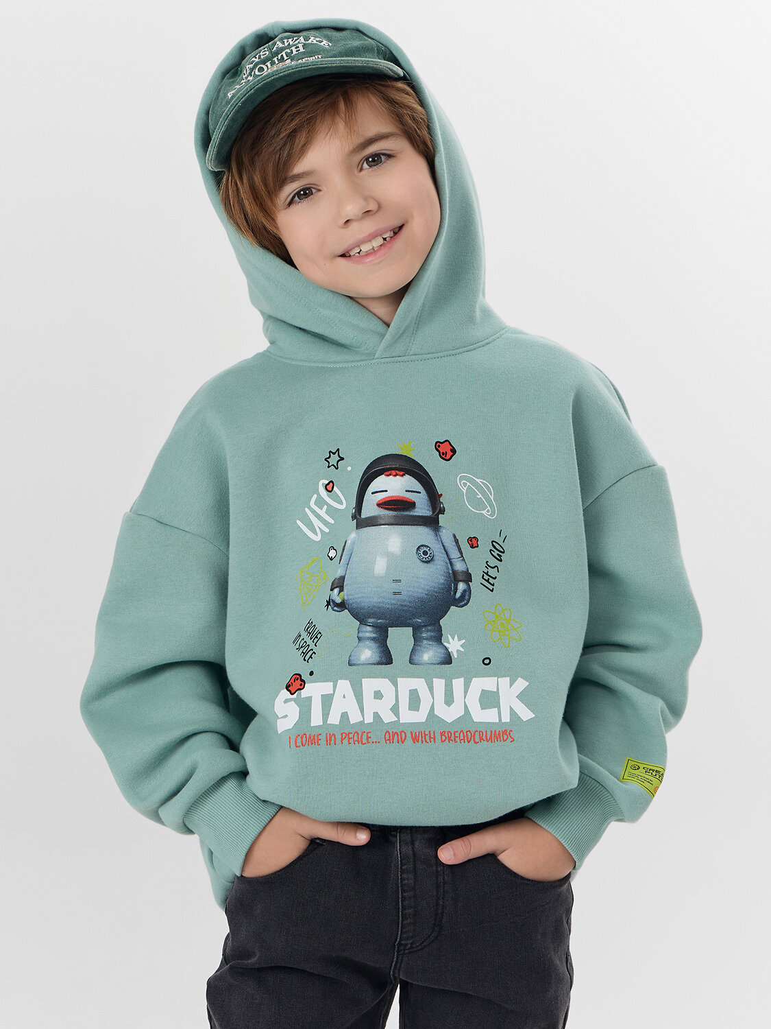 MARK FORMELLE Худи 574149 123416 шалфей +печать