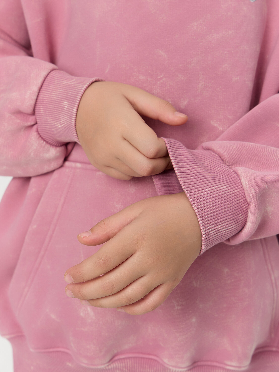 MARK FORMELLE Худи 574151 127979 ACID WASH пыльно -розовый +печать