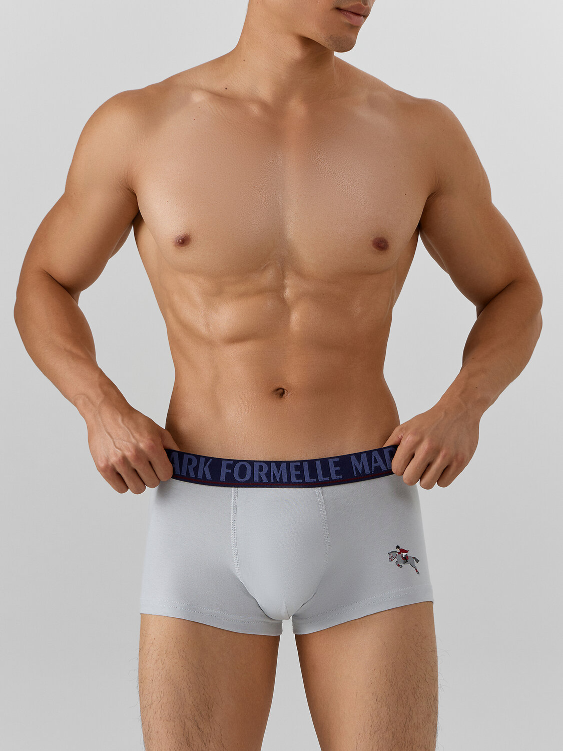 MARK FORMELLE Трусы 574212 411188-2 св.серый +лошади на т.синем