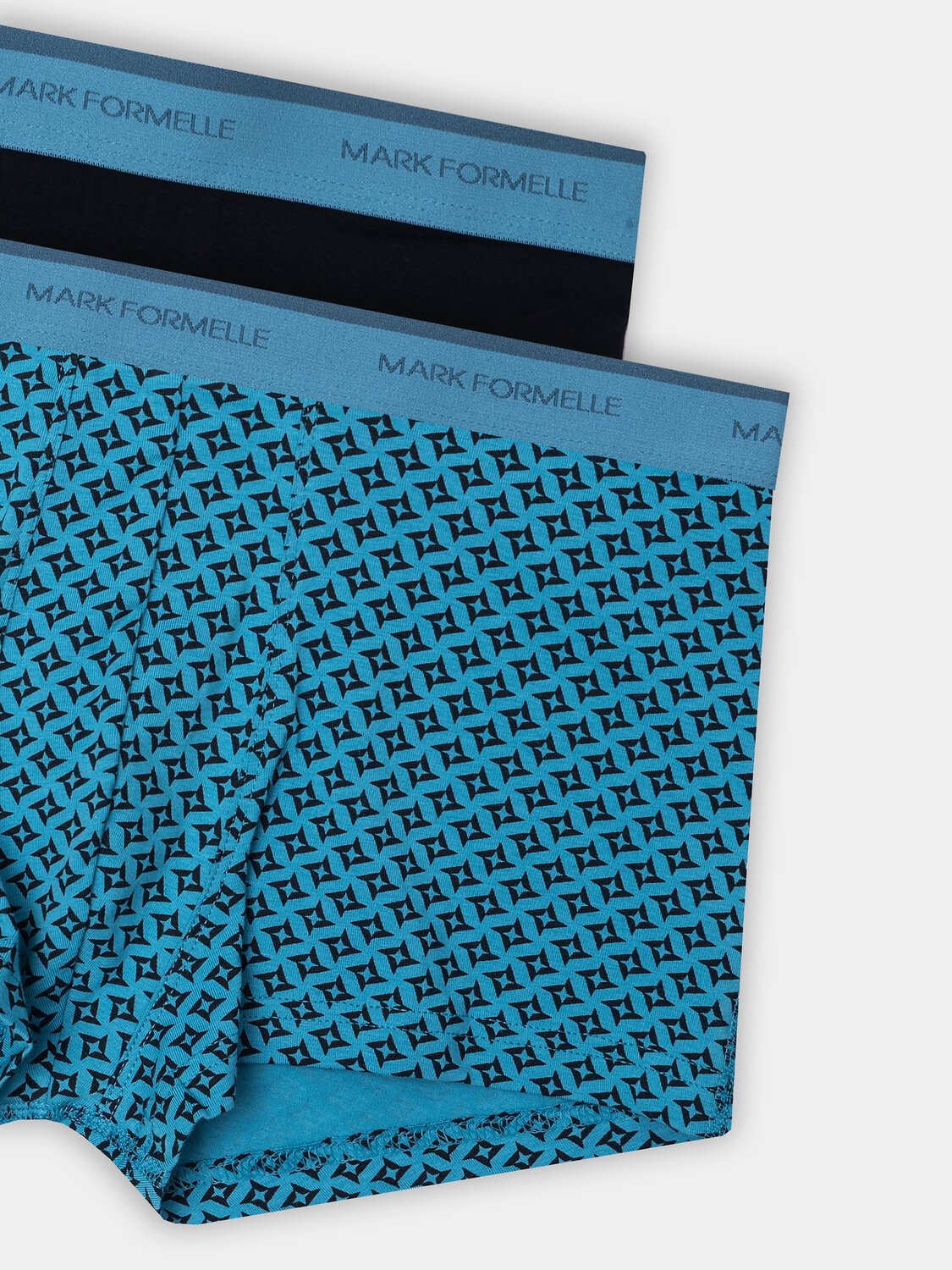 MARK FORMELLE Трусы 574214 411228-2 узор на св.бирюзовом +черный