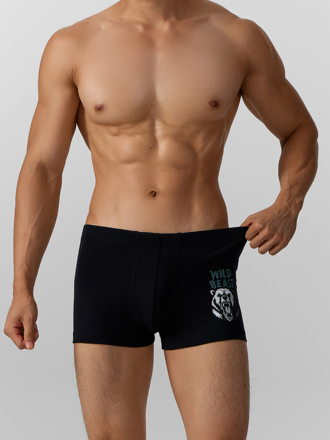 MARK FORMELLE Трусы 574218 411229-2 черный +медведи на сером меланже