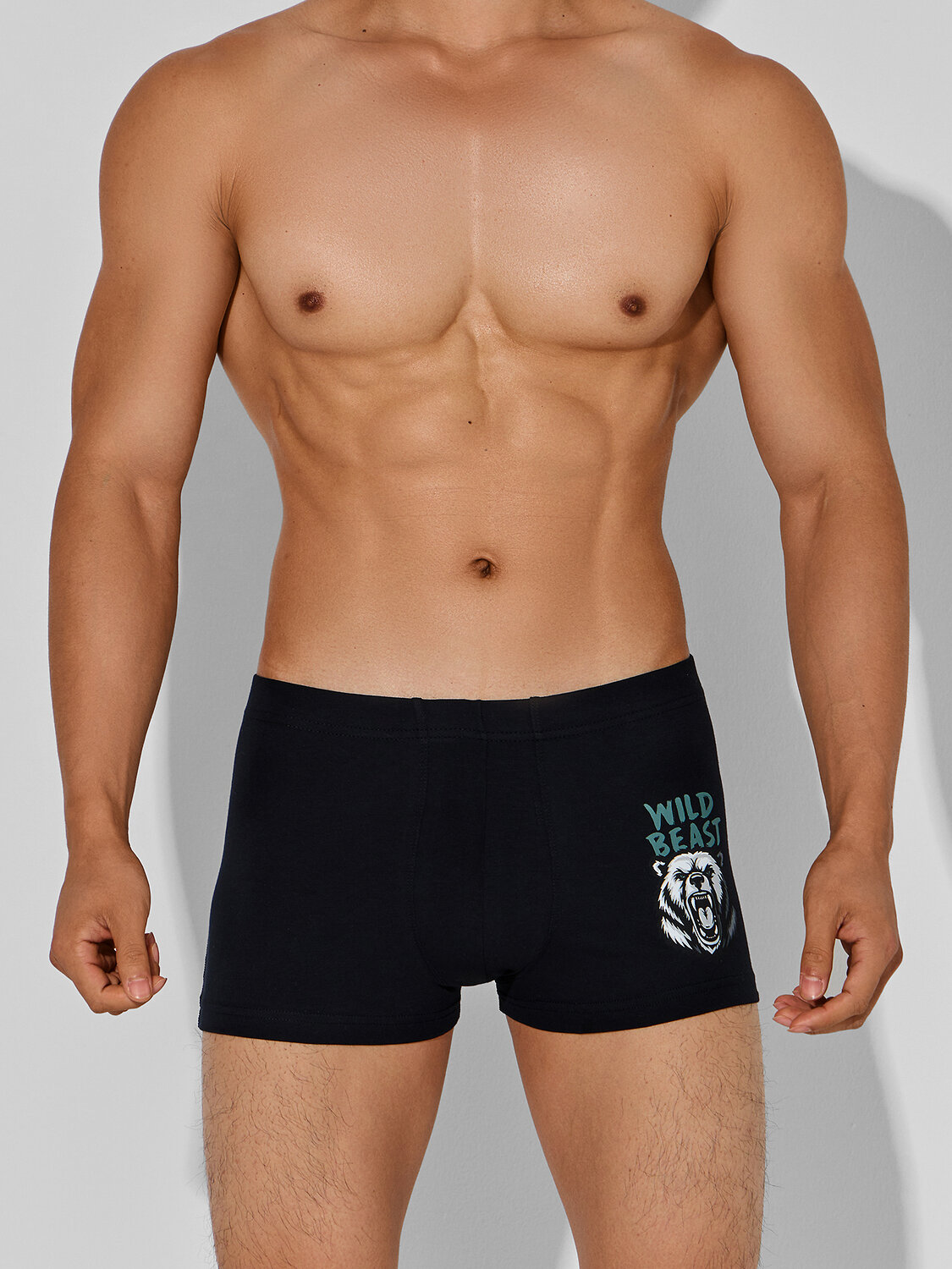 MARK FORMELLE Трусы 574218 411229-2 черный +медведи на сером меланже