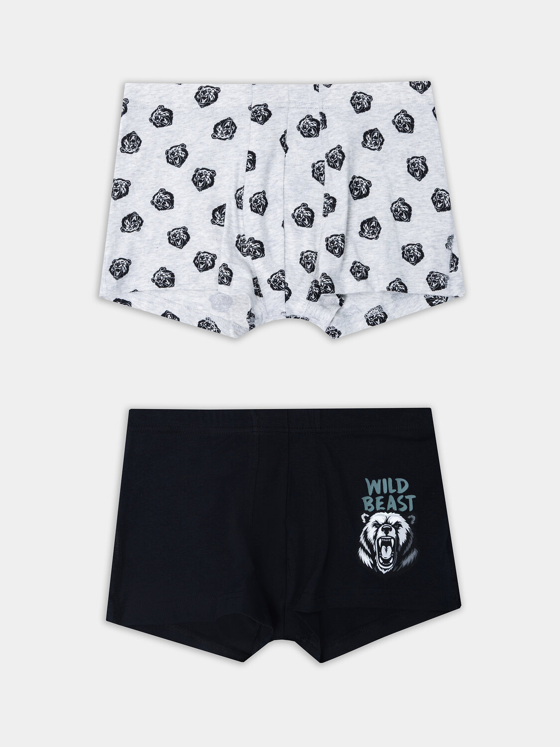 MARK FORMELLE Трусы 574218 411229-2 черный +медведи на сером меланже
