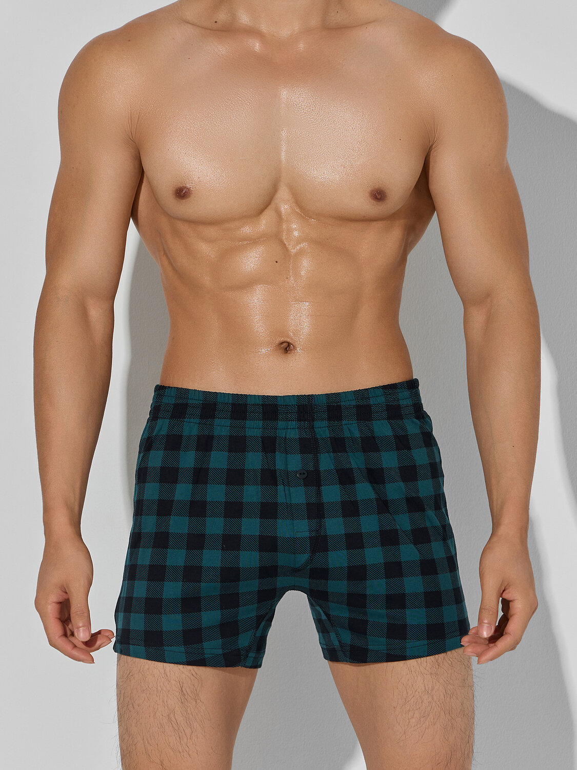 MARK FORMELLE Трусы 574219 411152-2 черная клетка на зеленом +пряники на черном