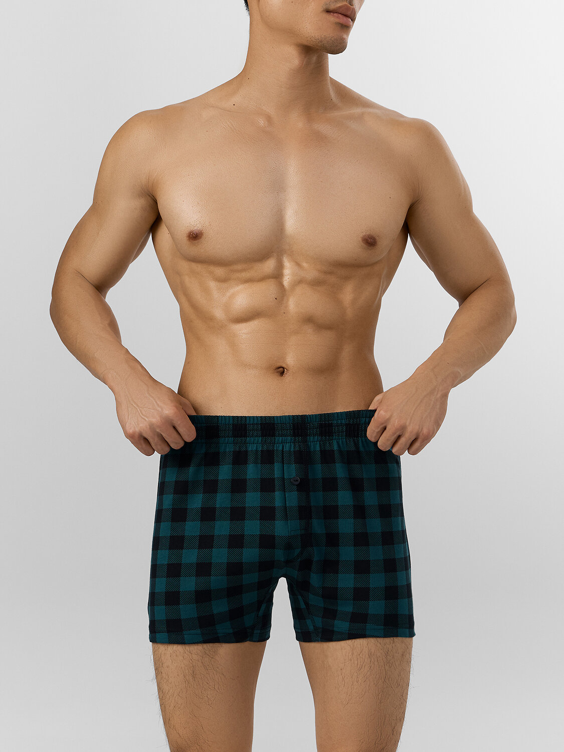 MARK FORMELLE Трусы 574219 411152-2 черная клетка на зеленом +пряники на черном