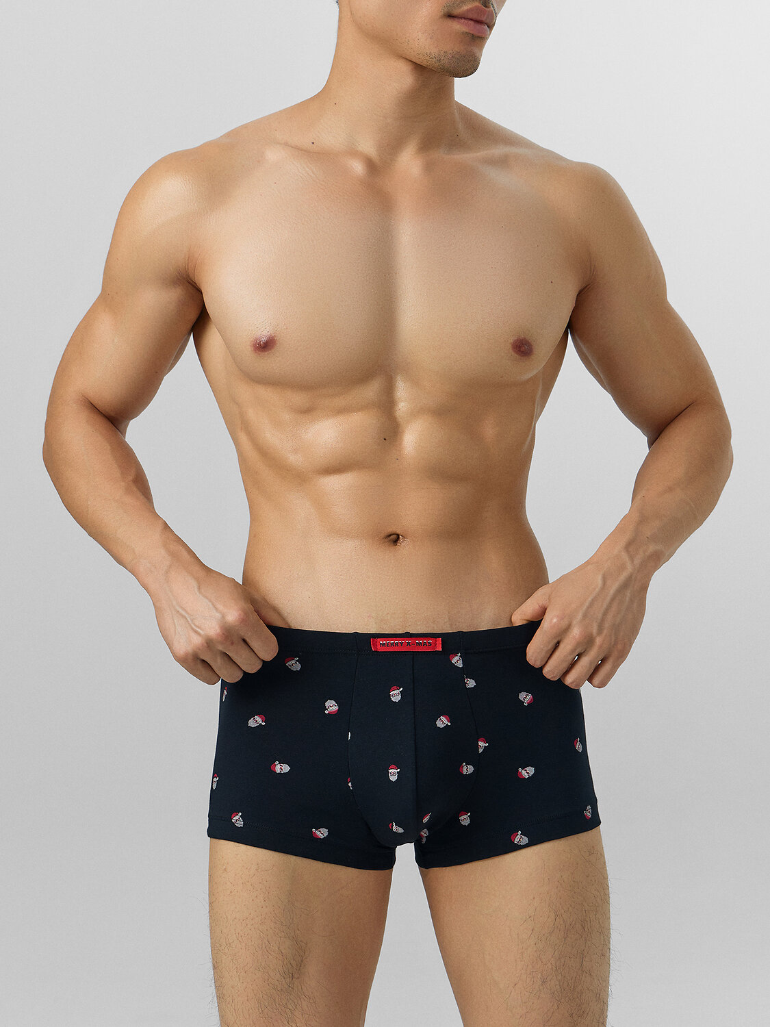MARK FORMELLE Трусы 574225 411122-3 мелкая набивка на черном +красный +снеговики на сером