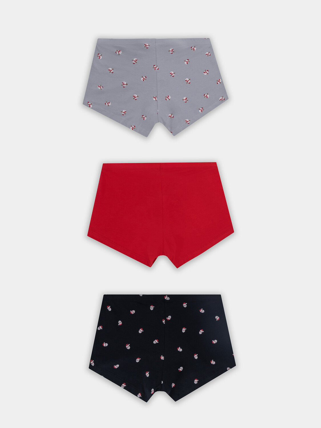 MARK FORMELLE Трусы 574225 411122-3 мелкая набивка на черном +красный +снеговики на сером