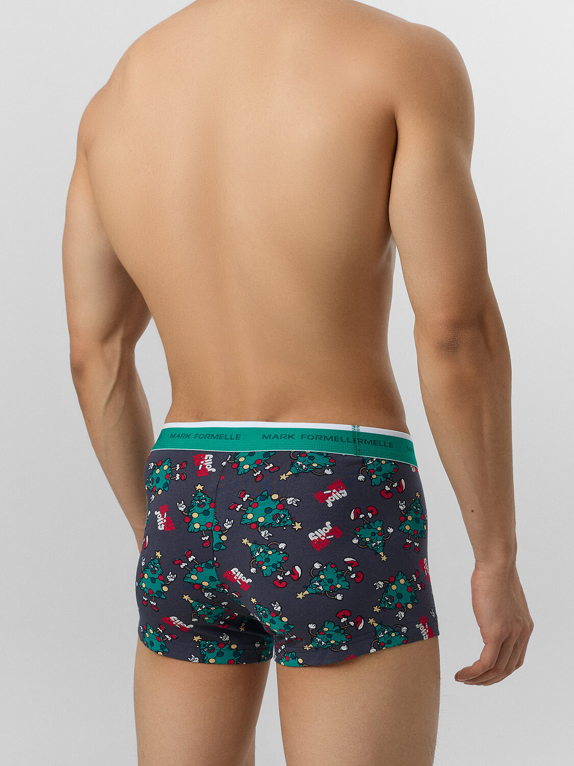 MARK FORMELLE Трусы 574232 411124-3 елки на черном +зеленый +ч.клетка на зеленом