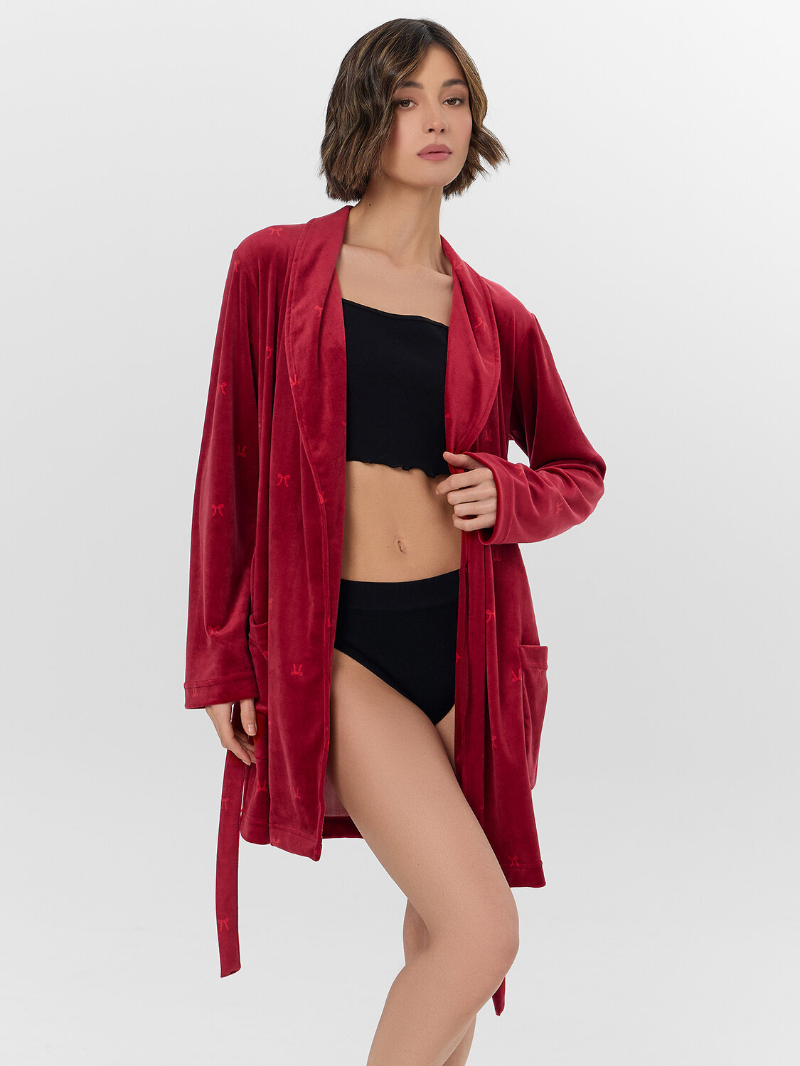 MARK FORMELLE Халат 574263 552293 бантики на бордовом