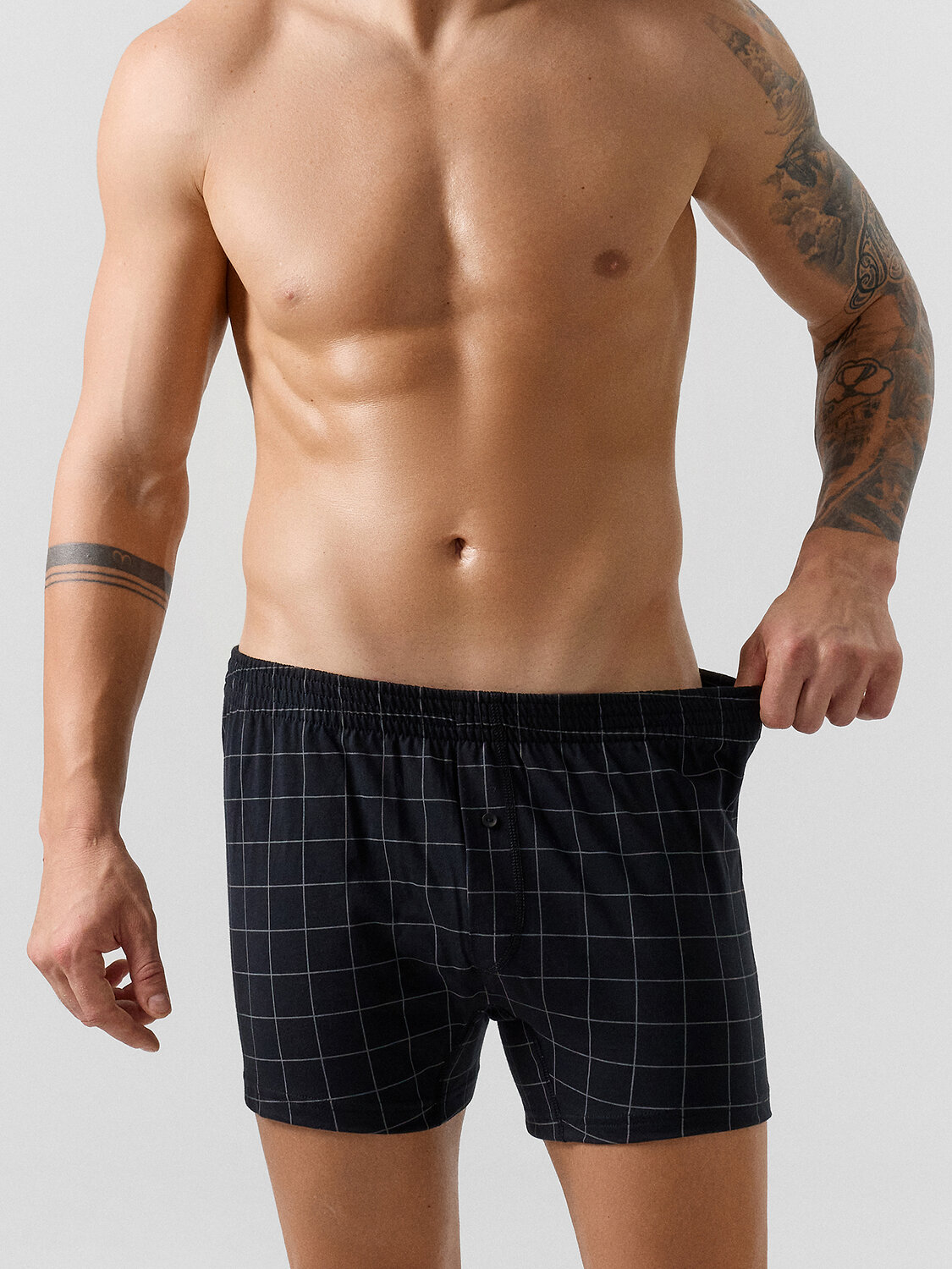 MARK FORMELLE Трусы 574274 411152 клетка на черном