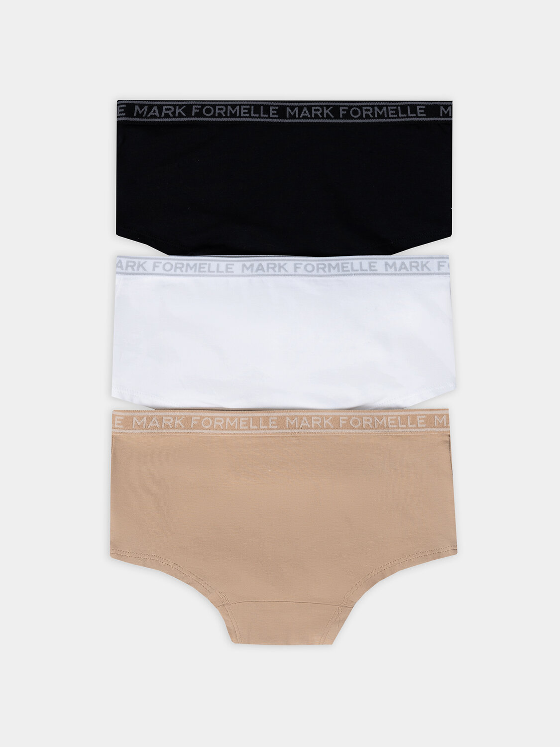 MARK FORMELLE Трусы 574361 417728-3 белый + обжаренный миндаль + черный