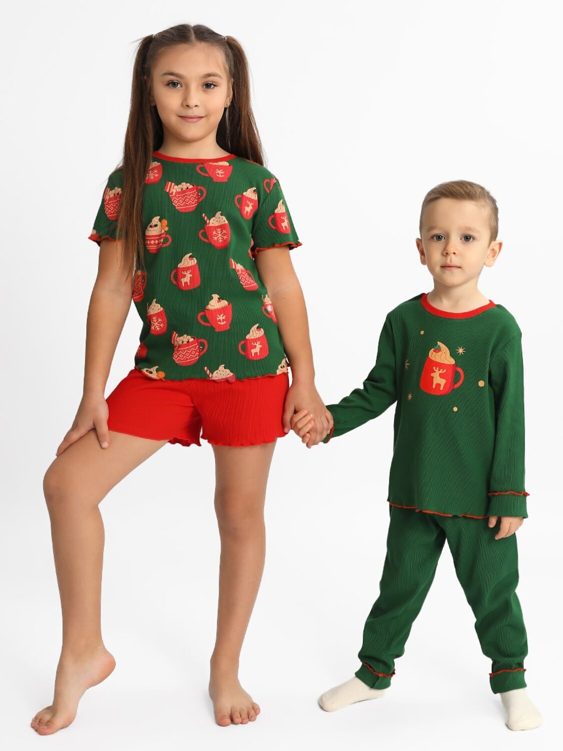 Соль&Перец Пижама 574370 SP0439KF зелено-красный