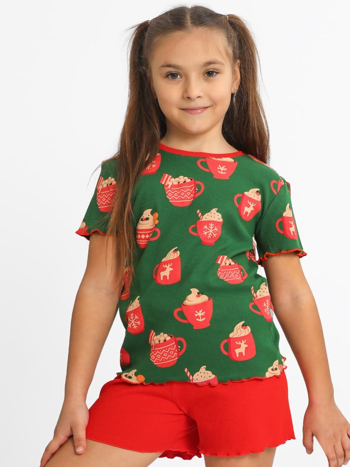 Соль&Перец Пижама 574370 SP0439KF зелено-красный