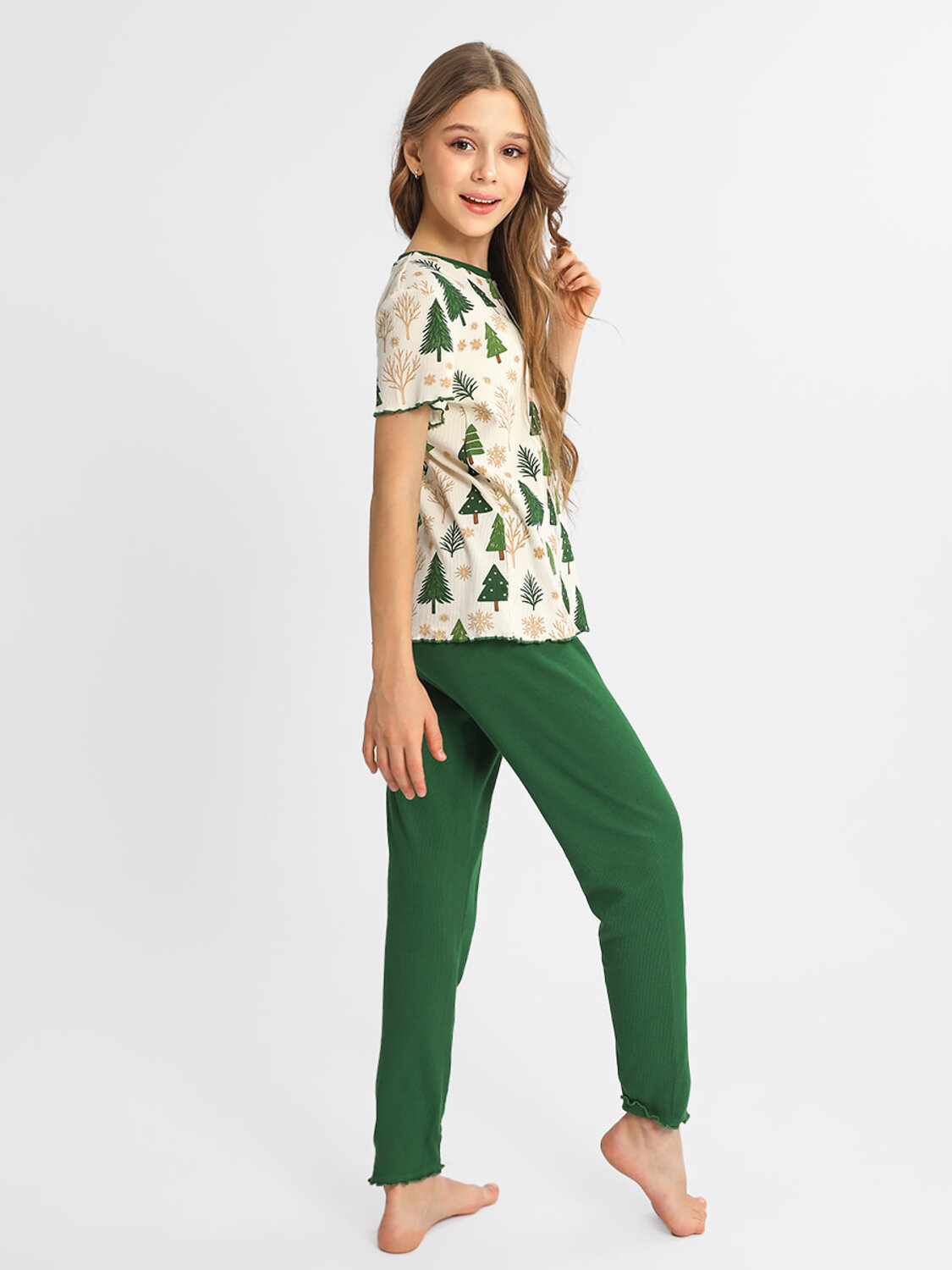 Соль&Перец Пижама 574374 SP0441KF зелено-белый