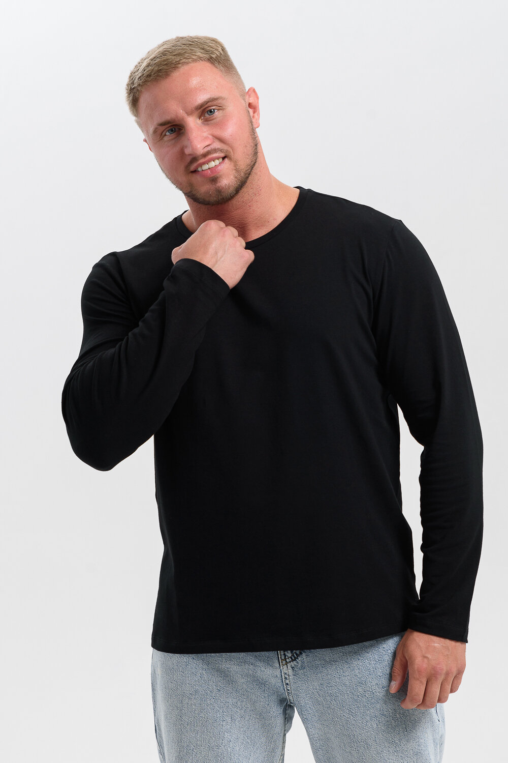 Натали Лонгслив 574378 14403 белый+черный