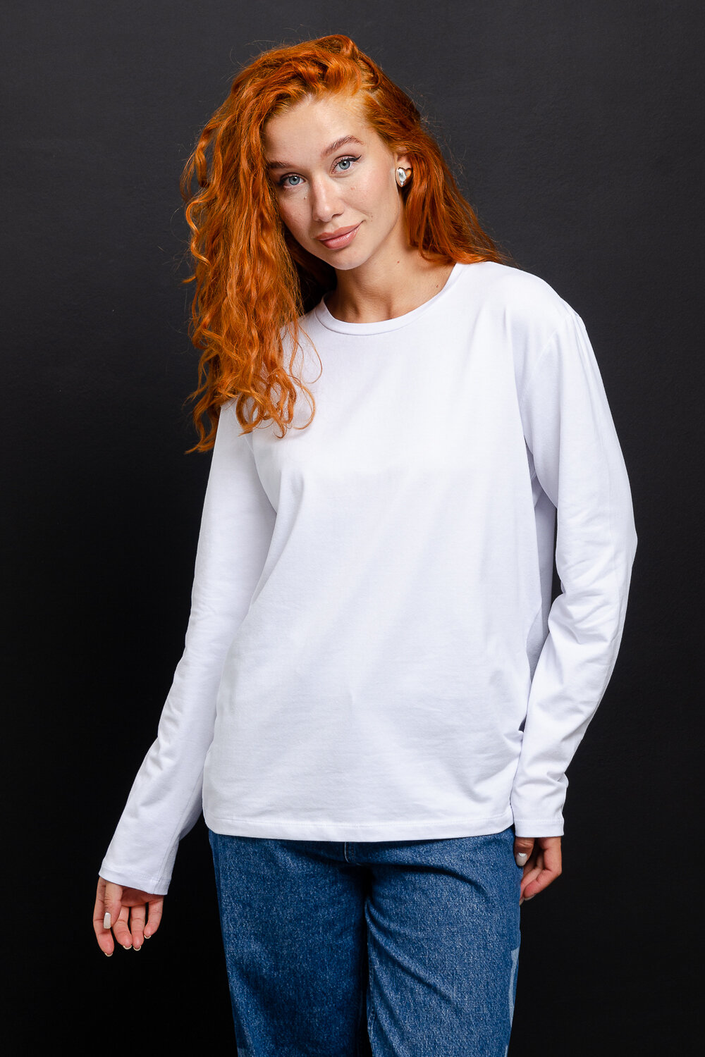 Натали Лонгслив 574378 14403 белый+черный