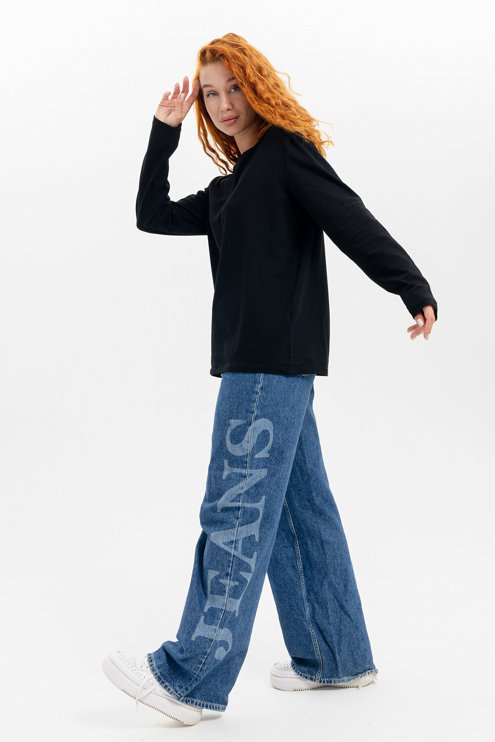 Натали Лонгслив 574378 14403 белый+черный