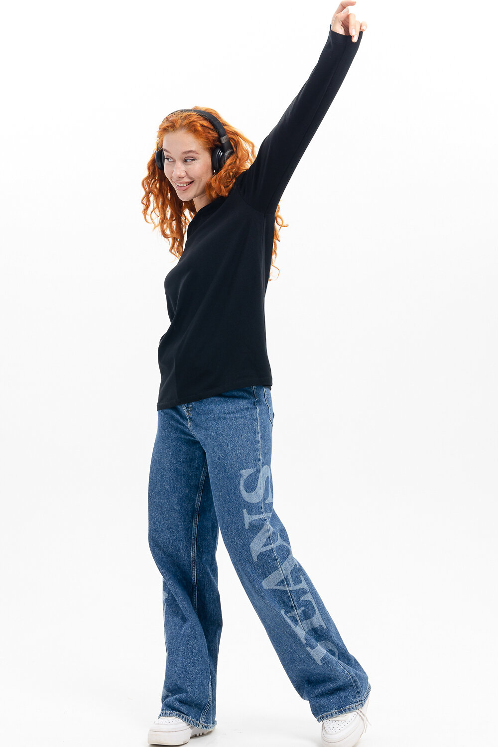 Натали Лонгслив 574378 14403 белый+черный