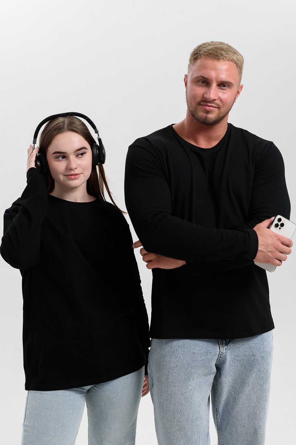 Натали Лонгслив 574378 14403 белый+черный