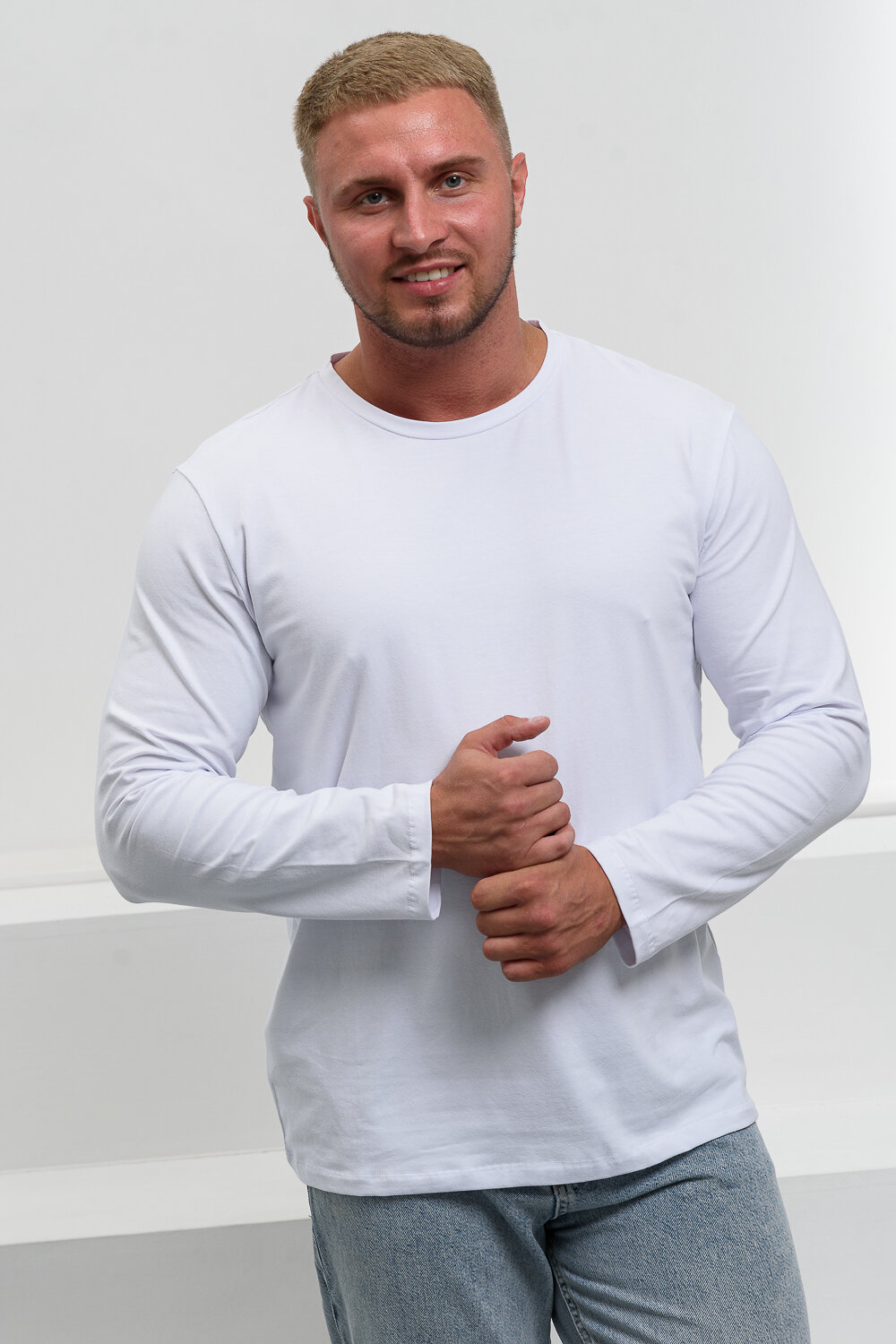 Натали Лонгслив 574378 14403 белый+черный